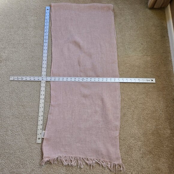 Vikolino Linen Scarf Pink European Washed Linen - Picture 7 of 7